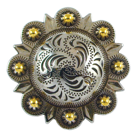 115-86104.SLC.jpg 1 1/4" Spiral Berry Concho - Silver Plate/Gold Plate Image