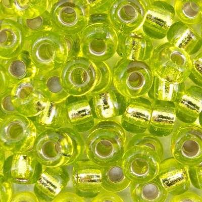 45-69143.SLC.jpg 6/0 Seed Beads - Silver Lined Chartreuse 20g Image