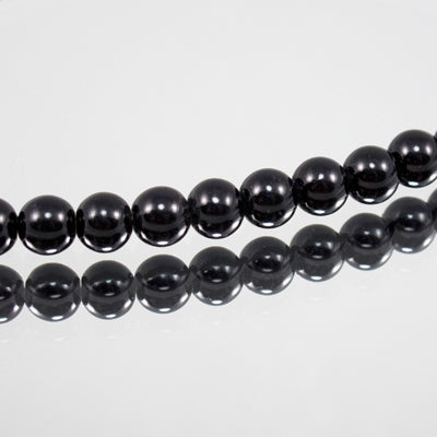 222-4145.SLC.jpg 6mm Black Round Glass Bead Strand Image