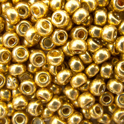 45-894202.SLC.jpg 8/0 Seed Beads - Galvanized Gold 22g Image