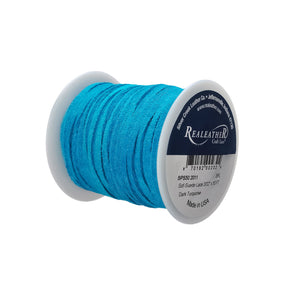 Lace, Suede, Turquoise, 3/32" x 50ft
