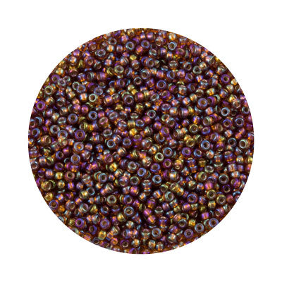 451191005.SLC.jpg 11/0 Seed Beads - Silver Lined Dark Topaz AB 23g Image