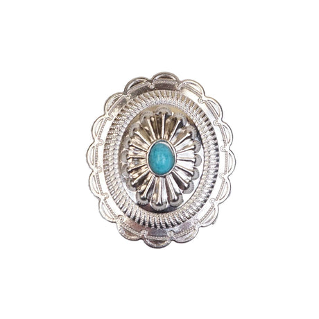 141-009.SLC.1.jpg Oval Concho - Nickel Plated Image