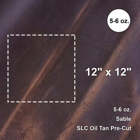 579-1020.SLC.1.jpg Sable 5-6 oz. Oil Tan Pre-Cut 12" x 12" Image