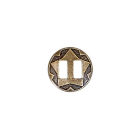 Round - Star Stamped, Slotted Concho