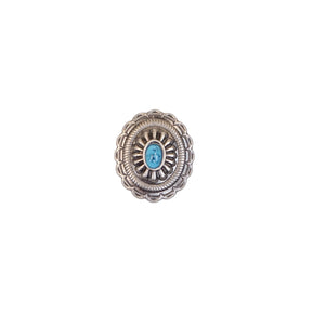 Mini Oval Concho - Antique Nickel