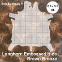 Longhorn Embossed Cow, Brown and Bronze Large