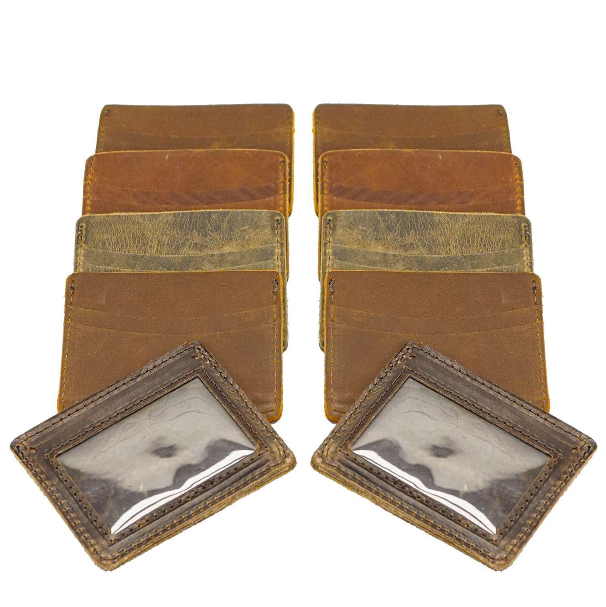 RMWID.Brown.03.jpg Minimalist Wallet w/ID Window - 10 Pack Image