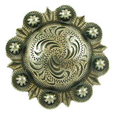 1 1/4" Spiral Berry Concho - Old Silver