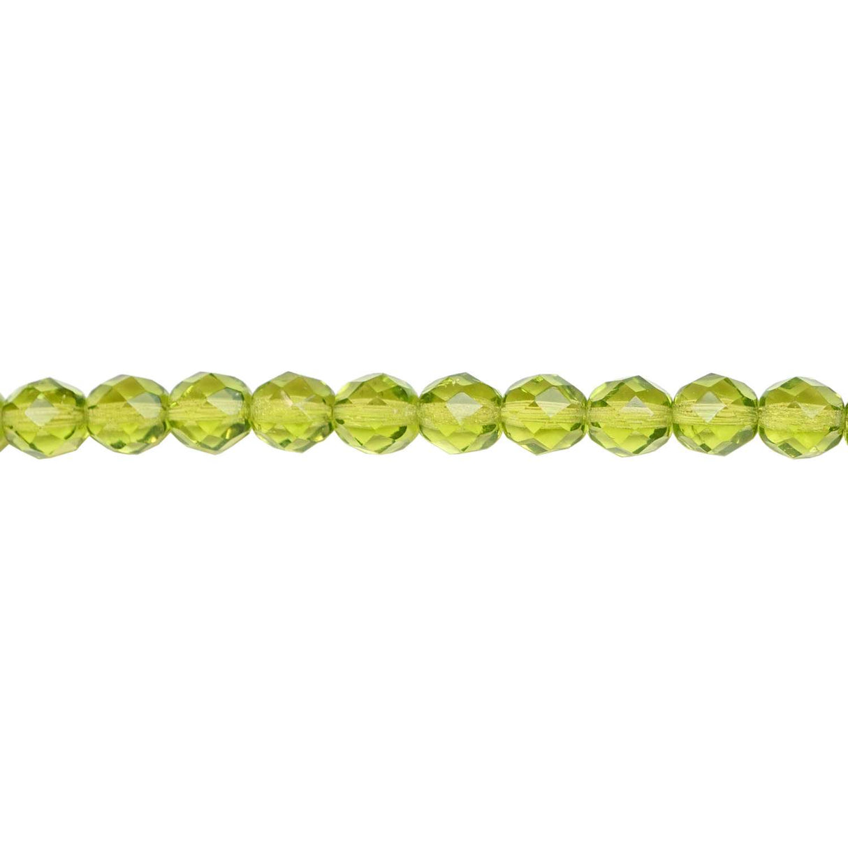 339-105.SLC.1.jpg 8mm Olivine Bead Strand - Firepolished Image