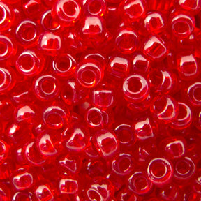 8/0 Seed Beads - Transparent Ruby 22g