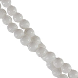 12mm Fossil Round Strand - White