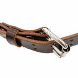 100-2079.SLC.5.jpg 1 1/2" Vintage Tan Buffalo Double Hole Belt Blank w/ Snaps Image