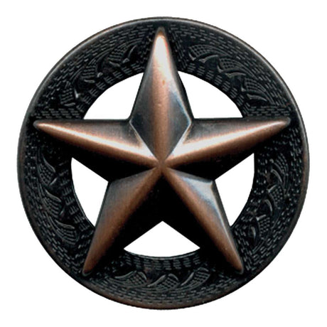 115-100903.SLC.jpg 1" 3D Star Concho - Antique Copper Image