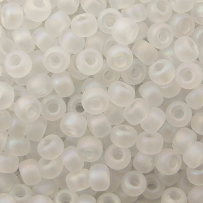 45-891311.SLC.jpg 8/0 Seed Beads - Matte Crystal AB 22g Image