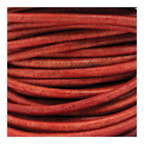2mm Natural Red Round Lace - 1yd