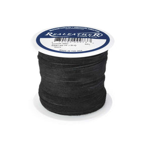 Lace,Suede,Black,1/8"x25yds