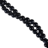 10mm Fossil Round Strand - Black