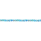 3mm Aqua AB Bead Strand - Firepolished