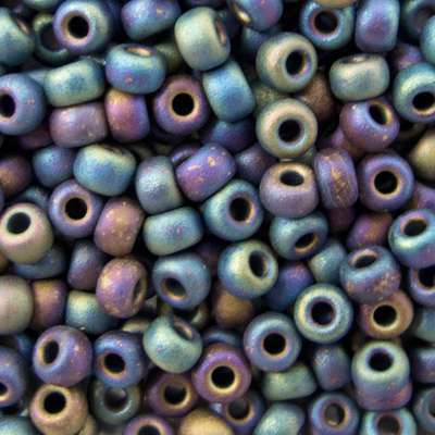 45-89401.SLC.jpg 8/0 Seed Beads - Black Matte AB 22g Image