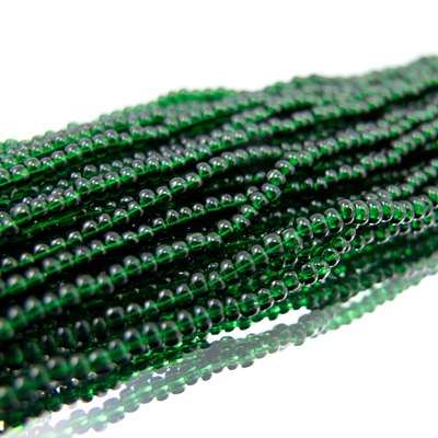 26-110215.SLC.jpg 11/0 Seed Beads - Transparent Kelly Green Image