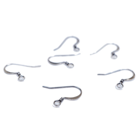 222-50215.SLC.2.jpg 6pk French Hook Earwire - Antique Silver Image