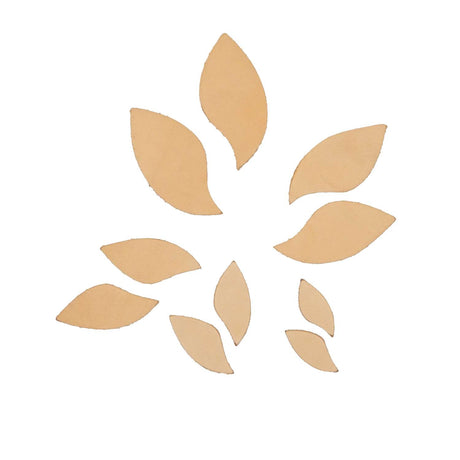 100-1040.SLC.2.jpg Medium Leaf Veg Tan Earring - 6 Pair Image