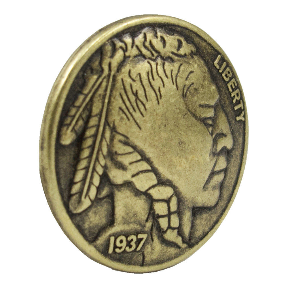 115-179185.SLC.jpg Indian Head Coin Tack - Antique Brass 25pk Image