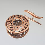 21mm Circular Flower Toggle - Copper Plate