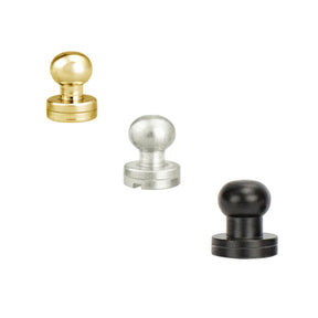 Solid Brass Button Studs - 10 Pack