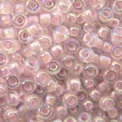 45-89272.SLC.jpg 8/0 Seed Beads - Pink Lined Crystal 22g Image