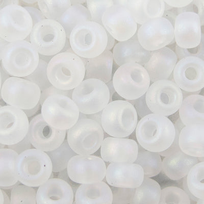 45-69131.SLC.jpg 6/0 Seed Beads - Matte Transparent Crystal AB 20g Image