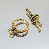 Toggle,14mm Heirloom Toggle - Gold Plate