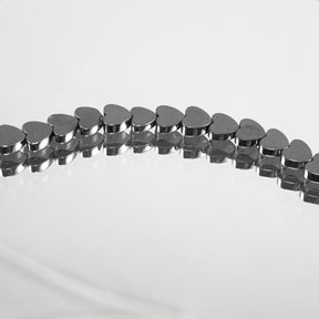 Heart Hematite Strand - 6mm