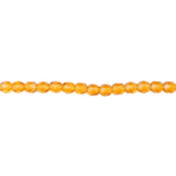4mm Dark Topaz Bead Strand - Firepolished