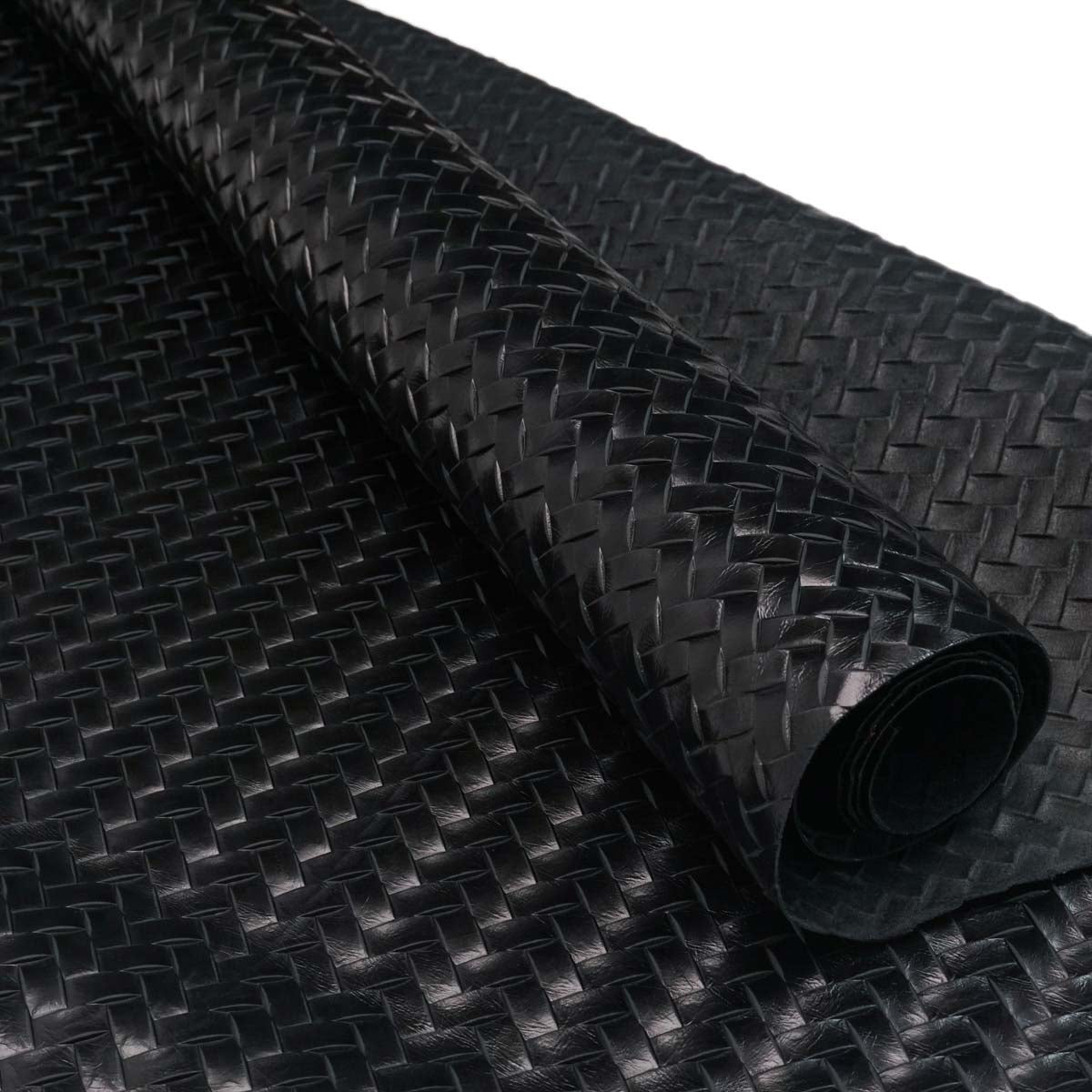 BREC.Black.01.jpg Braided Embossed Cow Image