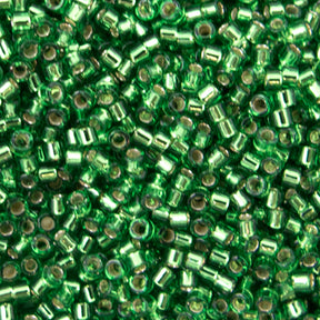 Delica Bead - Sivler Lined Light Green DB046