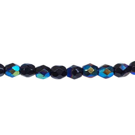 339-35.SLC.1.jpg 4mm Jet AB Bead Strand - Firepolished Image