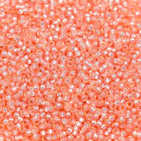 15/0 Seed Beads - Salmon S/L Alabaster 10g