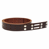 100-2089.SLC.1.jpg 1 1/2" Antique Mahogany Buffalo Double Hole Belt Blank w/ Snaps Image