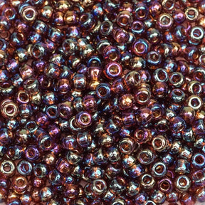 8/0 Seed Beads - Transparent Topaz AB 22g