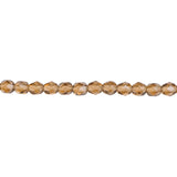 6mm Smoke Topaz Bead Strand - Firepolished