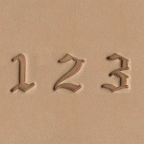 3/4" Old English Number Stamp Set
