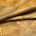 Mustard Embossed Gator on Cow