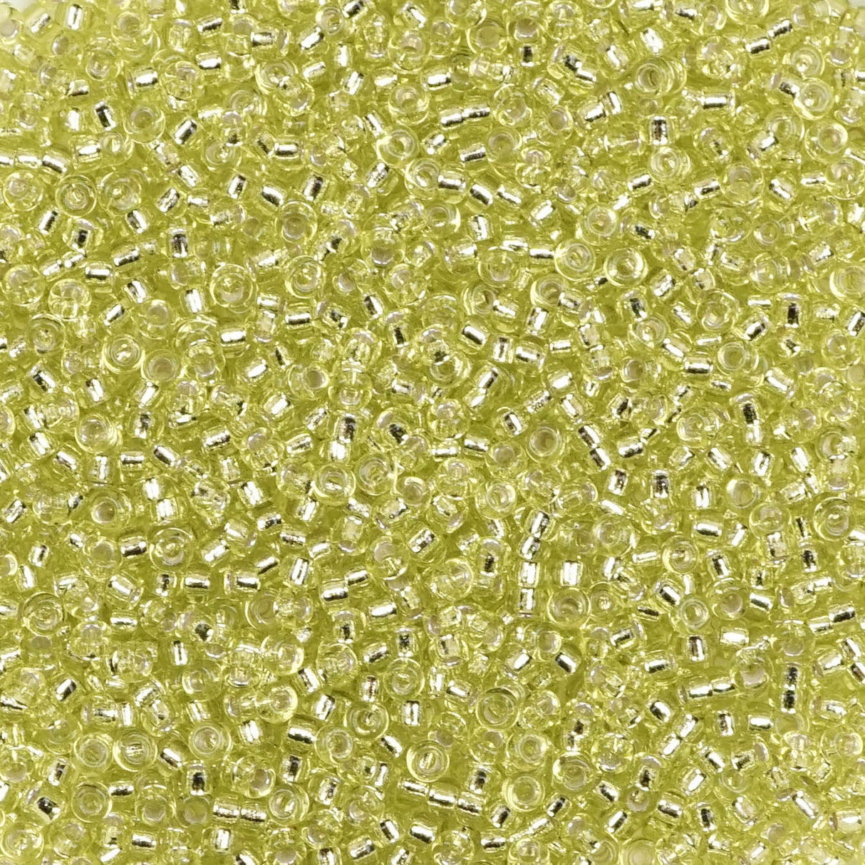 193-1514.SLC.1.jpg 15/0 Seed Beads - Silver Lined Chartreuse 10g Image