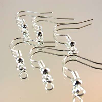 222-50212.SLC.jpg 6pk French Hook Earwire - Silver W/Ball Image