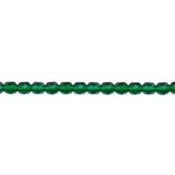 6mm Green Emerald Bead Strand - Firepolished
