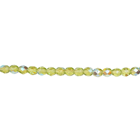 339-56.SLC.1.jpg 4mm Olivine AB Bead Strand - Firepolished Image