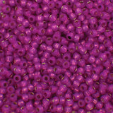 11/0 Silver Lined Hot Pink Alabaster Seed Beads - 20g
