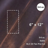 579-1010.SLC.1.jpg Sable 5-6 oz. Oil Tan Pre-Cut 6" x 12" Image